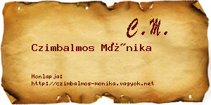 Czimbalmos Mónika névjegykártya